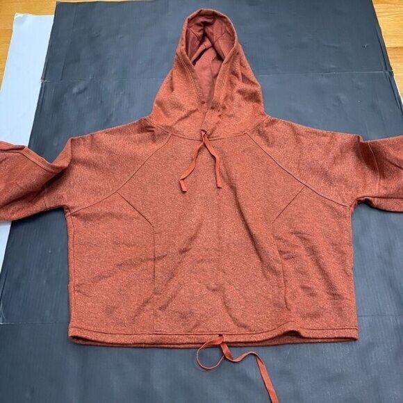 PrAna Ziller Sweatshirt Women Small Hooded Pullover Gingerbread Wool New - Picture 12 of 13